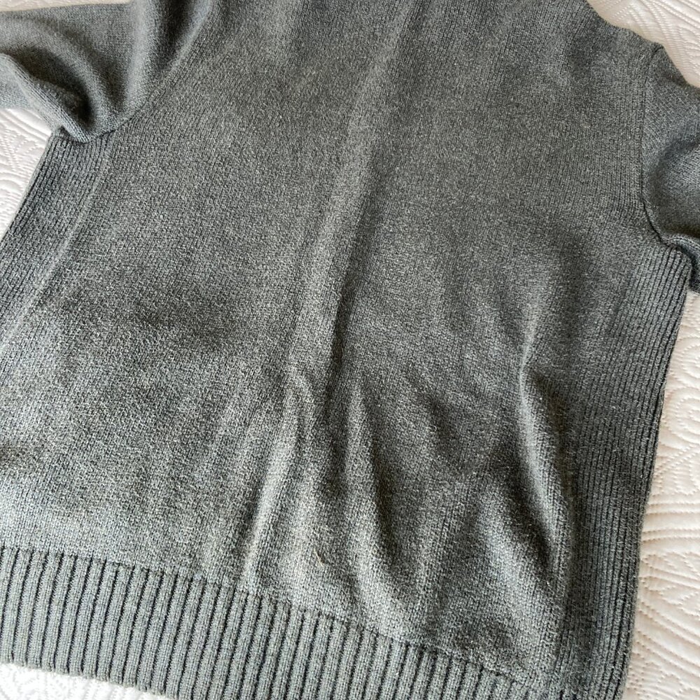Polo Ralph Lauren Full Zip Sweater Knit Pony Cardigan in Gray Mens Size Large - Picture 6 of 6